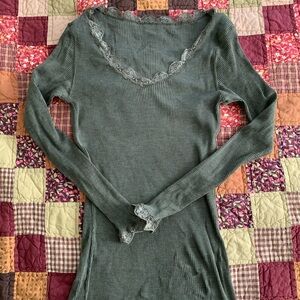 Joha women’s wool silk rib top